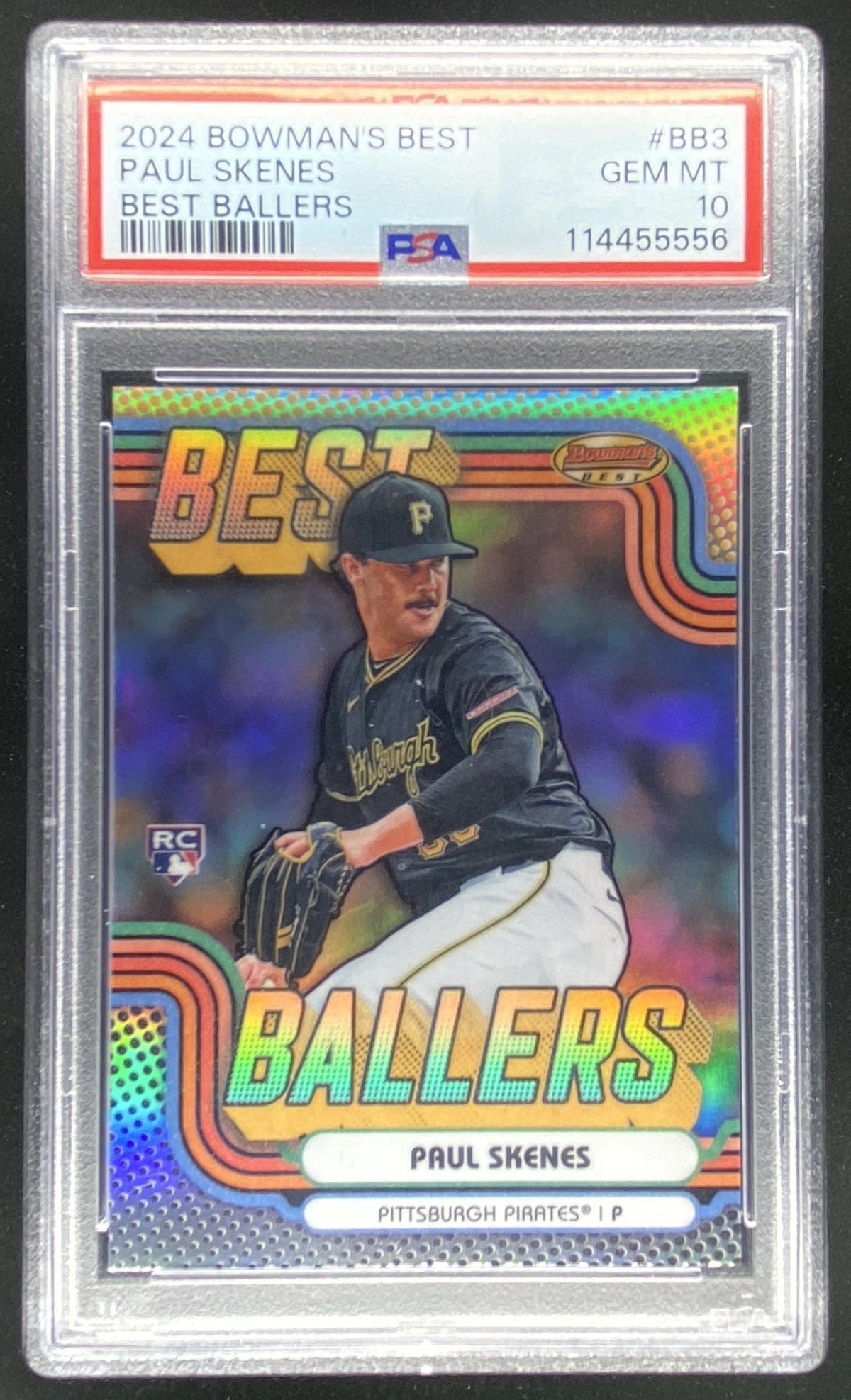 2024 Bowman's Best Paul Skenes graded PSA 10 trading card