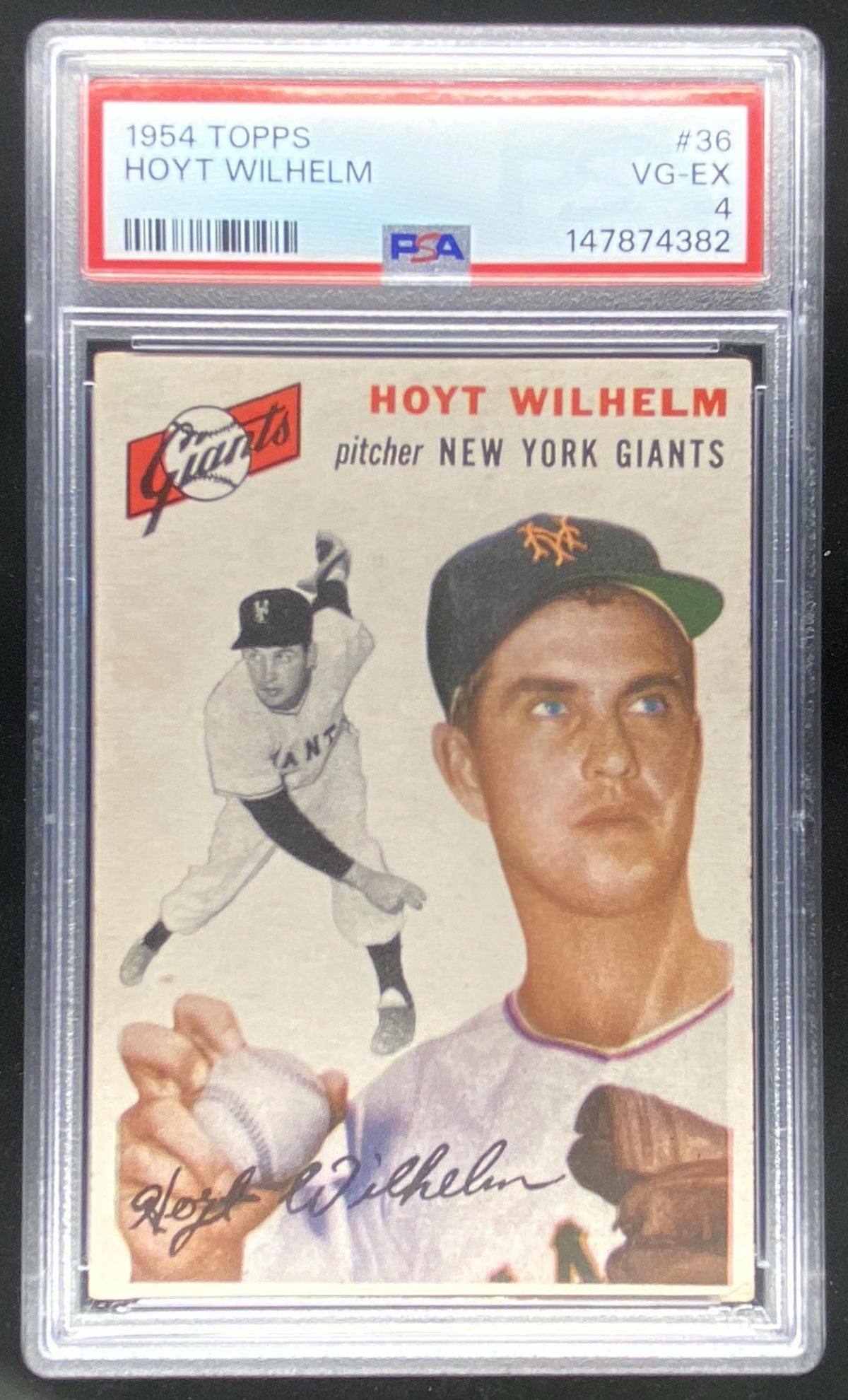 1954 Topps Hoyt Wilhelm #36 graded PSA 4 trading card