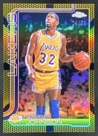 2025 Topps Chrome Update Magic Johnson trading card