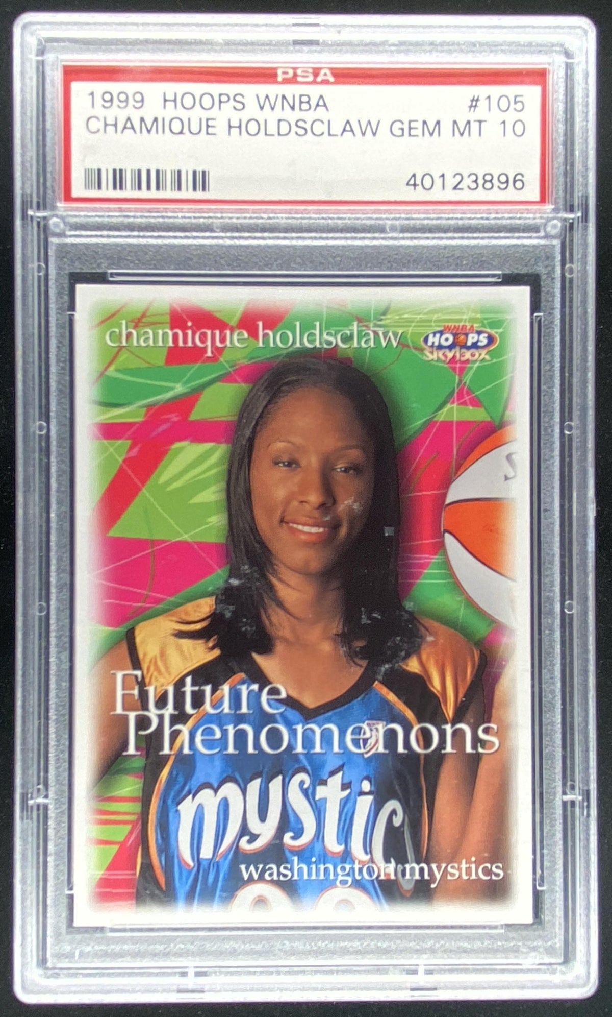 1999 Hoops WNBA Chamique Holdsclaw #105 graded PSA 10 trading card
