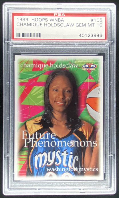 1999 Hoops WNBA Chamique Holdsclaw #105 graded PSA 10 trading card
