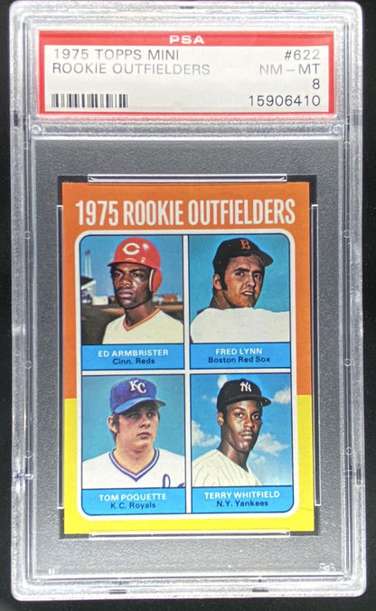 1975 Topps Mini Armbrister / Lynn / Poquette / Whitfield #622 graded PSA 8 trading card