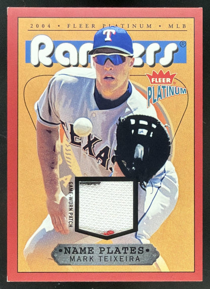 2004 Fleer Platinum Nameplates Mark Teixeira trading card