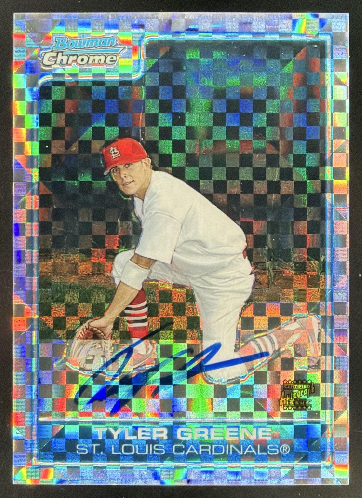2006 Bowman Chrome X-Fractor Tyler Greene trading card