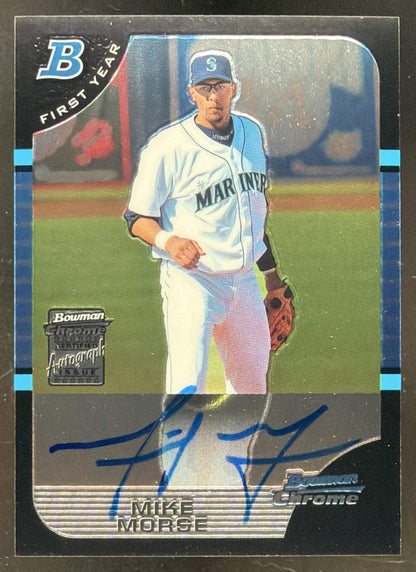 2005 Bowman Chrome Mike Morse trading card