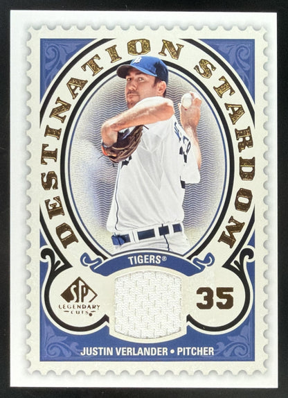 2009 SP Legendary Cuts Destination Stardom Justin Verlander trading card
