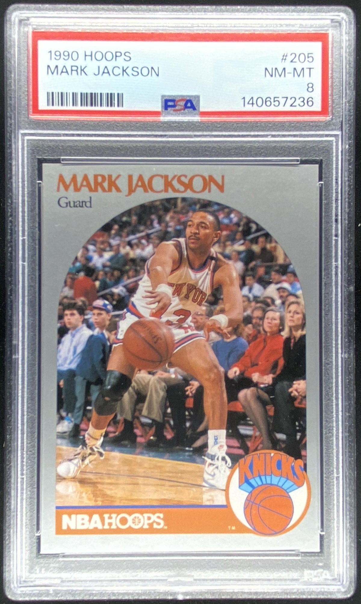 1990 Hoops Mark Jackson #205 graded PSA 8 trading card