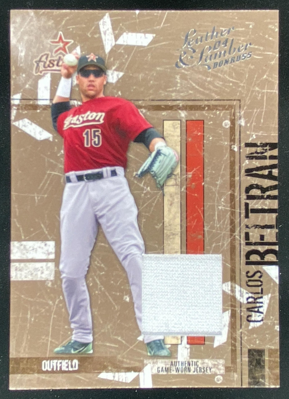 2004 Donruss Leather & Lumber Carlos Beltran #66 trading card