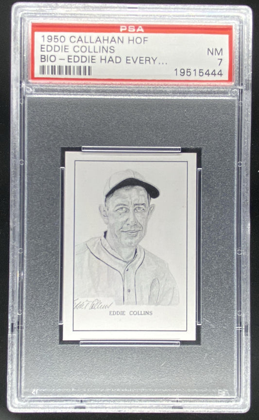1950 Callahan Hall of Fame Eddie Collins graded PSA 7 trading card