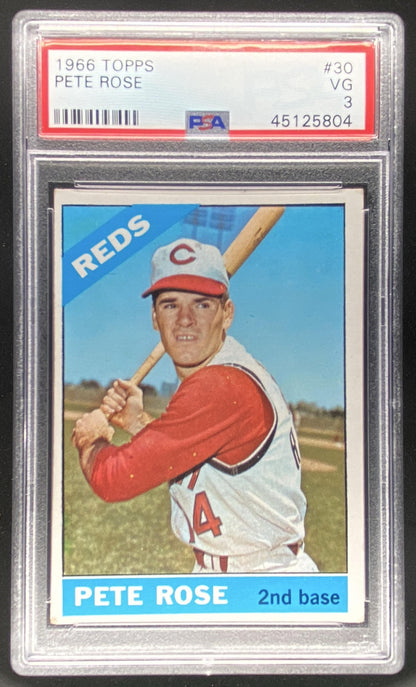 1966 Topps Pete Rose #30 graded PSA 3 trading card