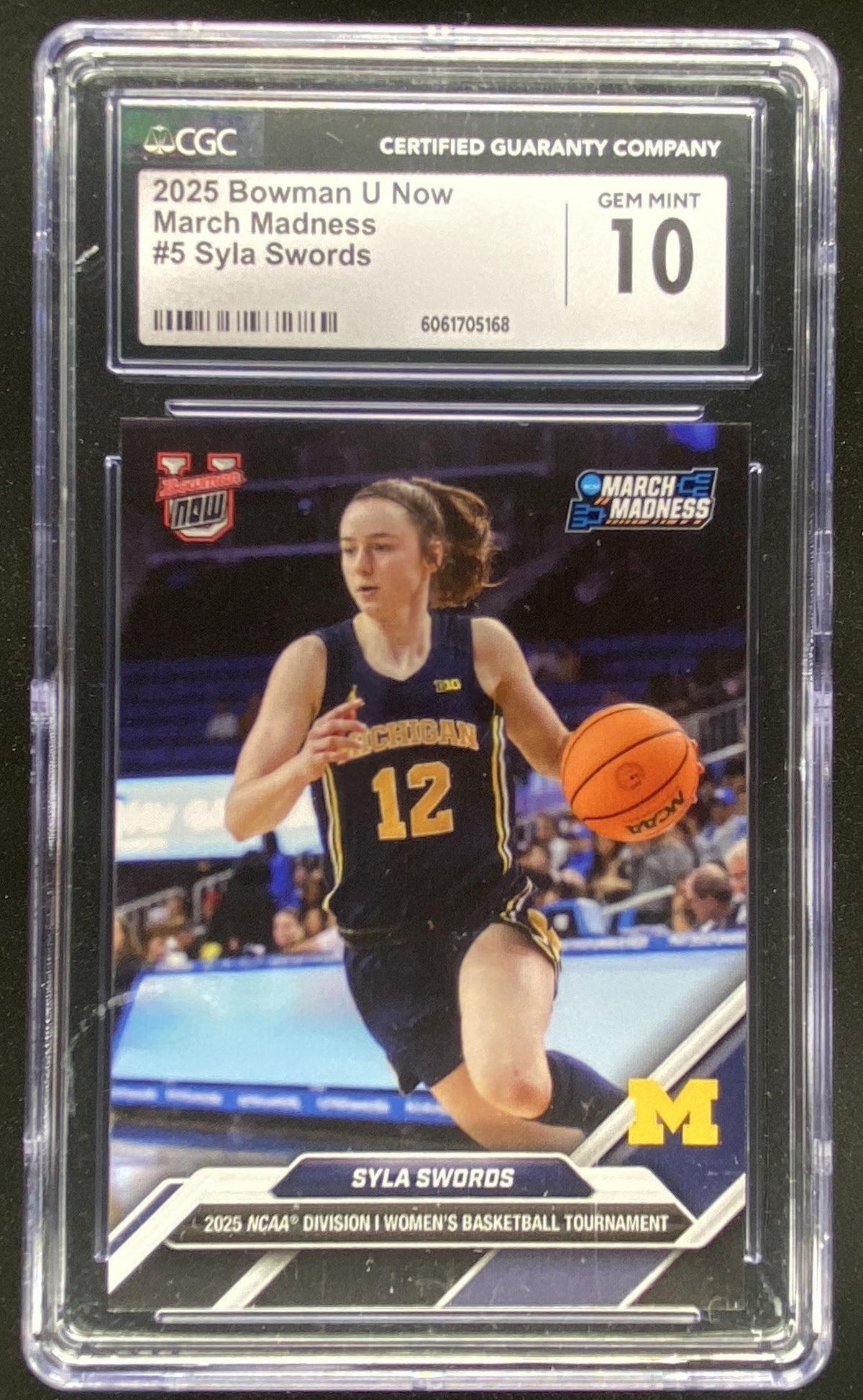 2024 Bowman University Now Syla Swords #5 graded CGC 10 trading card