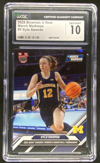 2024 Bowman University Now Syla Swords #5 graded CGC 10 trading card