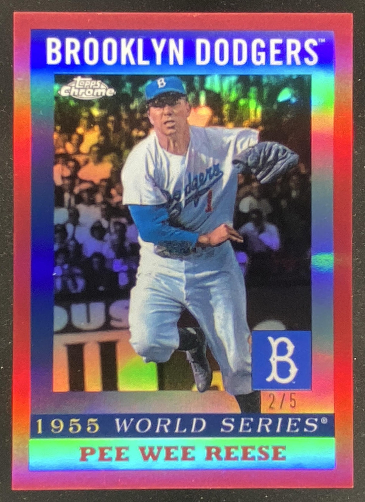 2025 Topps Chrome Platinum Anniversary Pee Wee Reese trading card