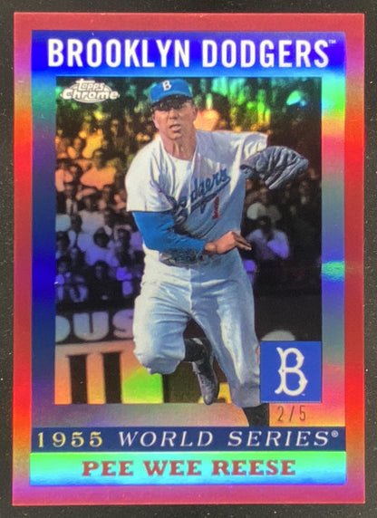 2025 Topps Chrome Platinum Anniversary Pee Wee Reese trading card