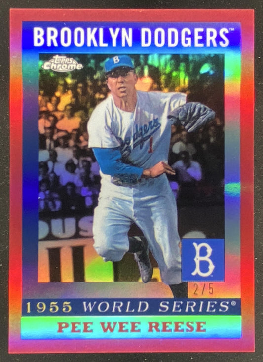 2025 Topps Chrome Platinum Anniversary Pee Wee Reese trading card