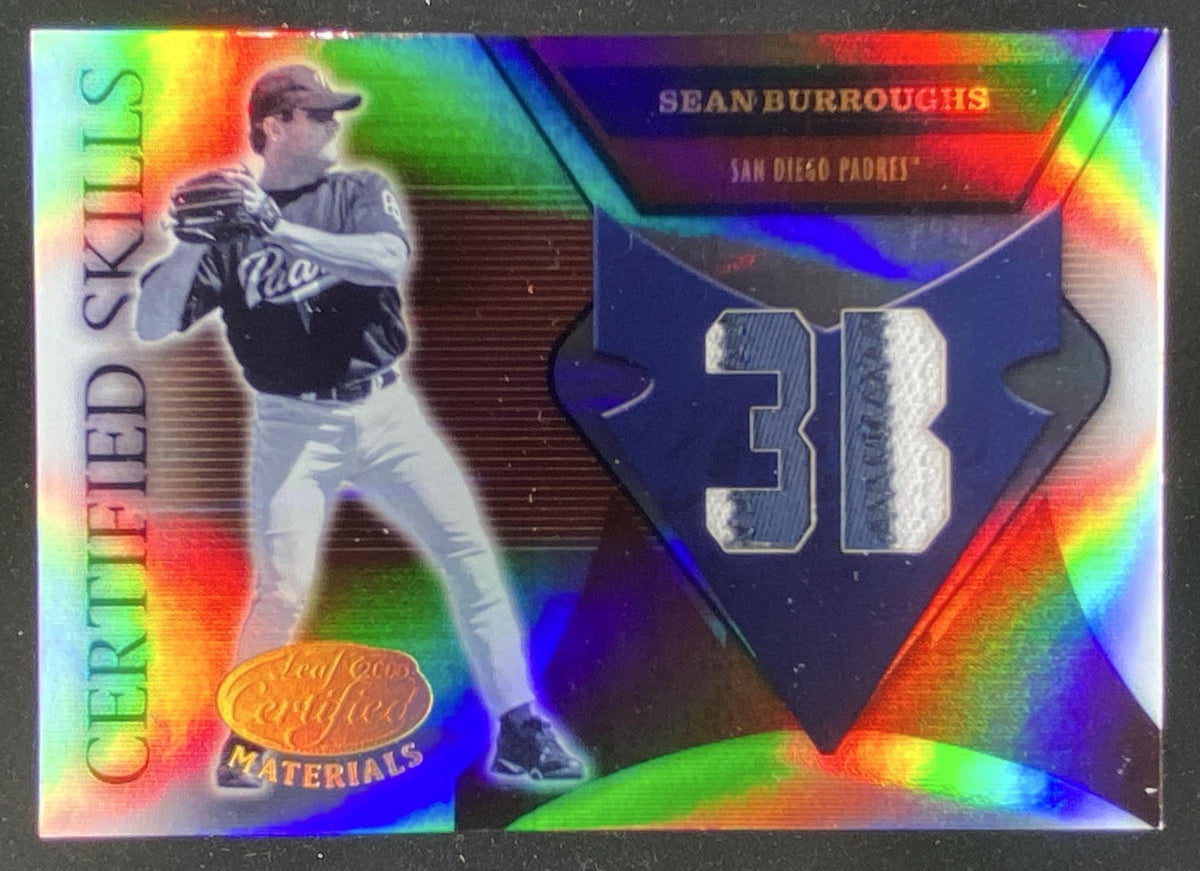 2005 Leaf Certified Materials Sean Burroughs #CS-22 trading card