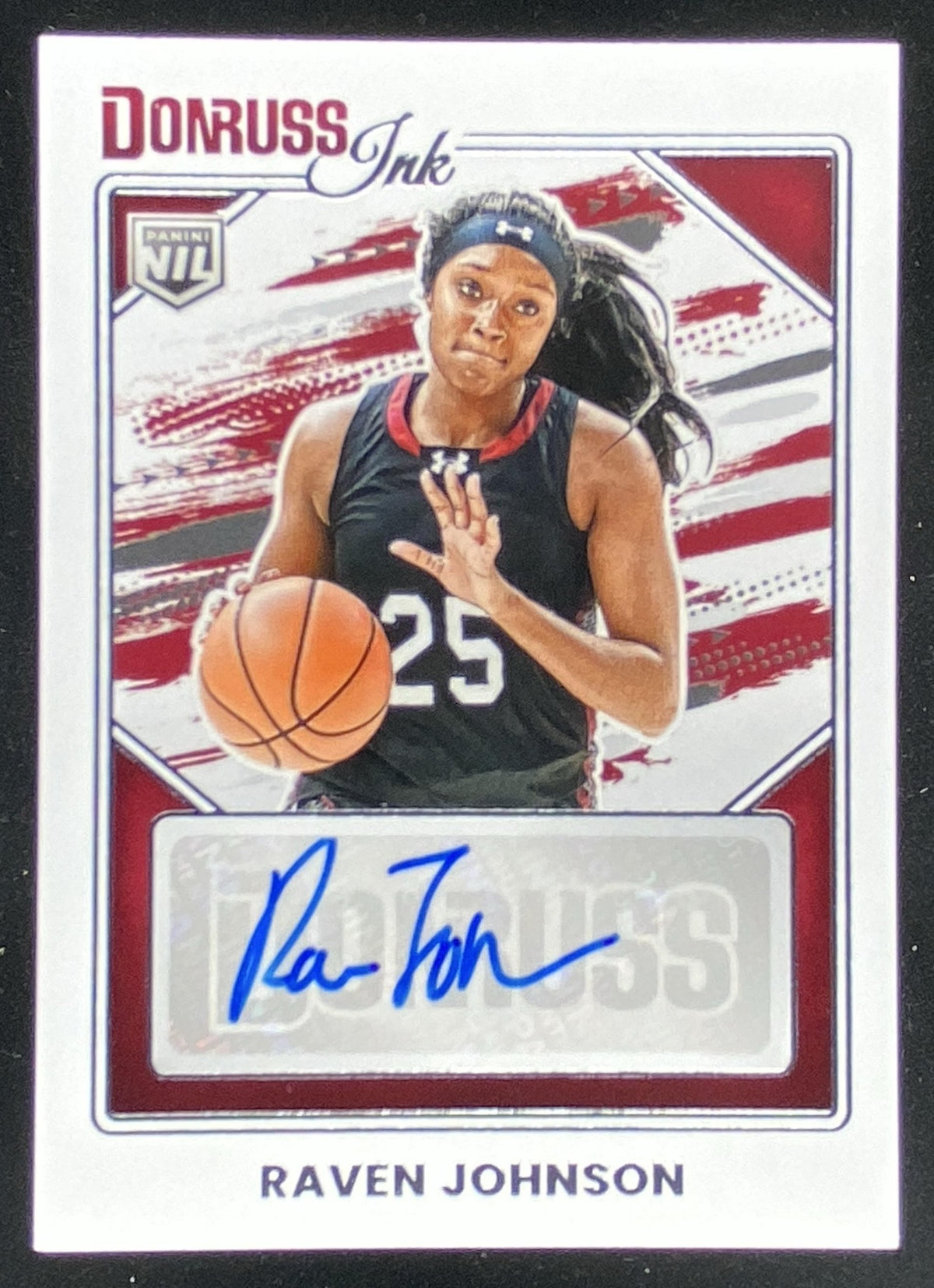 2025 Panini Donruss Raven Johnson #INK-RAV trading card