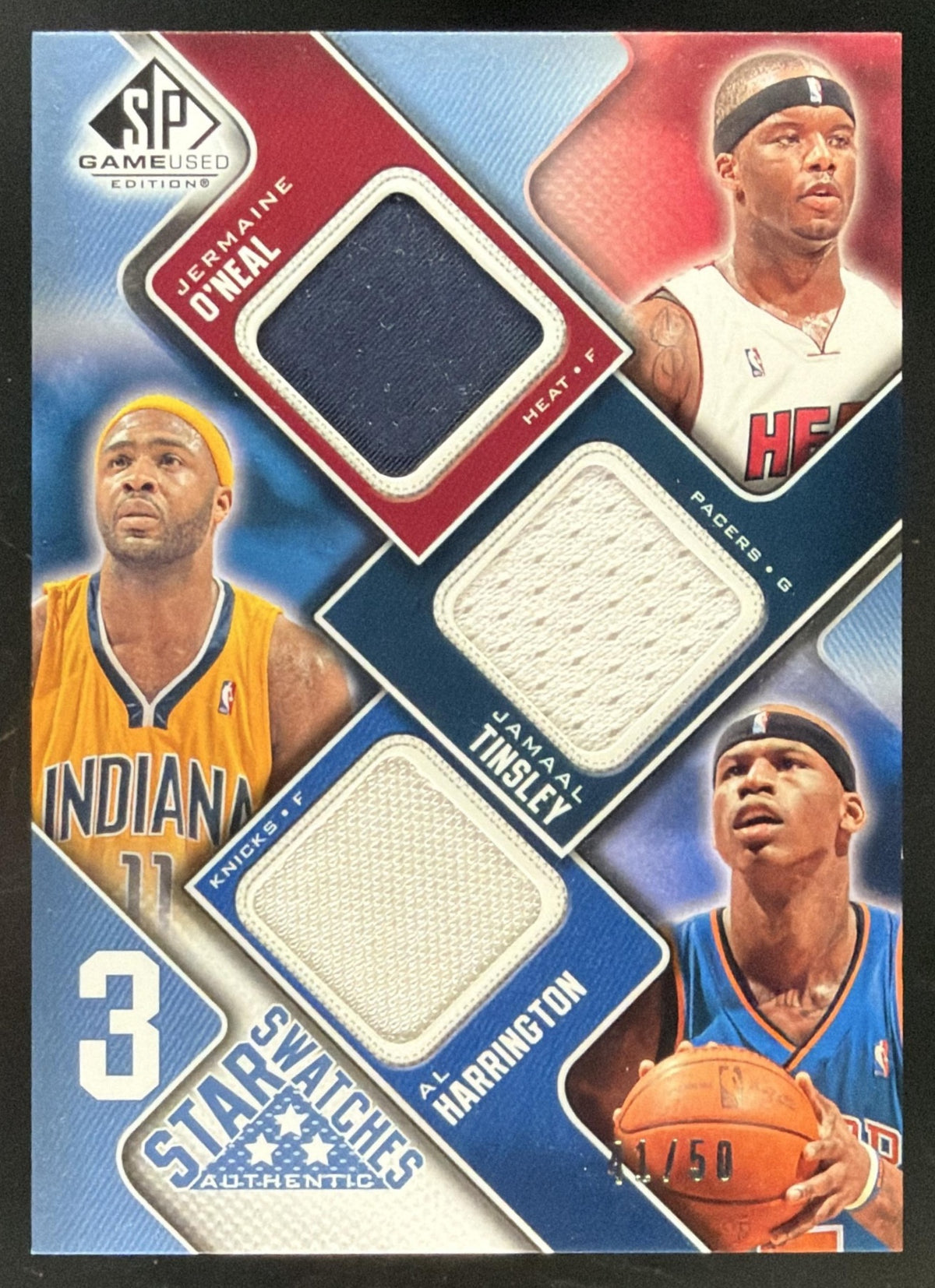 2009 SP Game Used Harrington / O'Neal / Tinsley trading card
