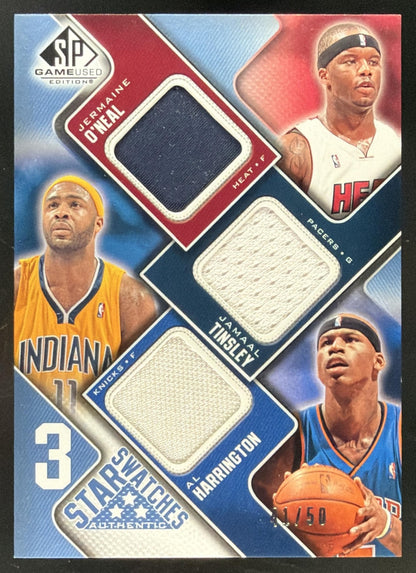 2009 SP Game Used Harrington / O'Neal / Tinsley trading card