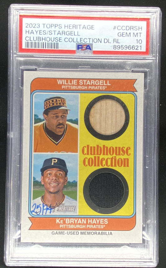 2023 Topps Heritage Ke'Bryan Hayes / Willie Stargell #CCDR-SH graded PSA 10 trading card