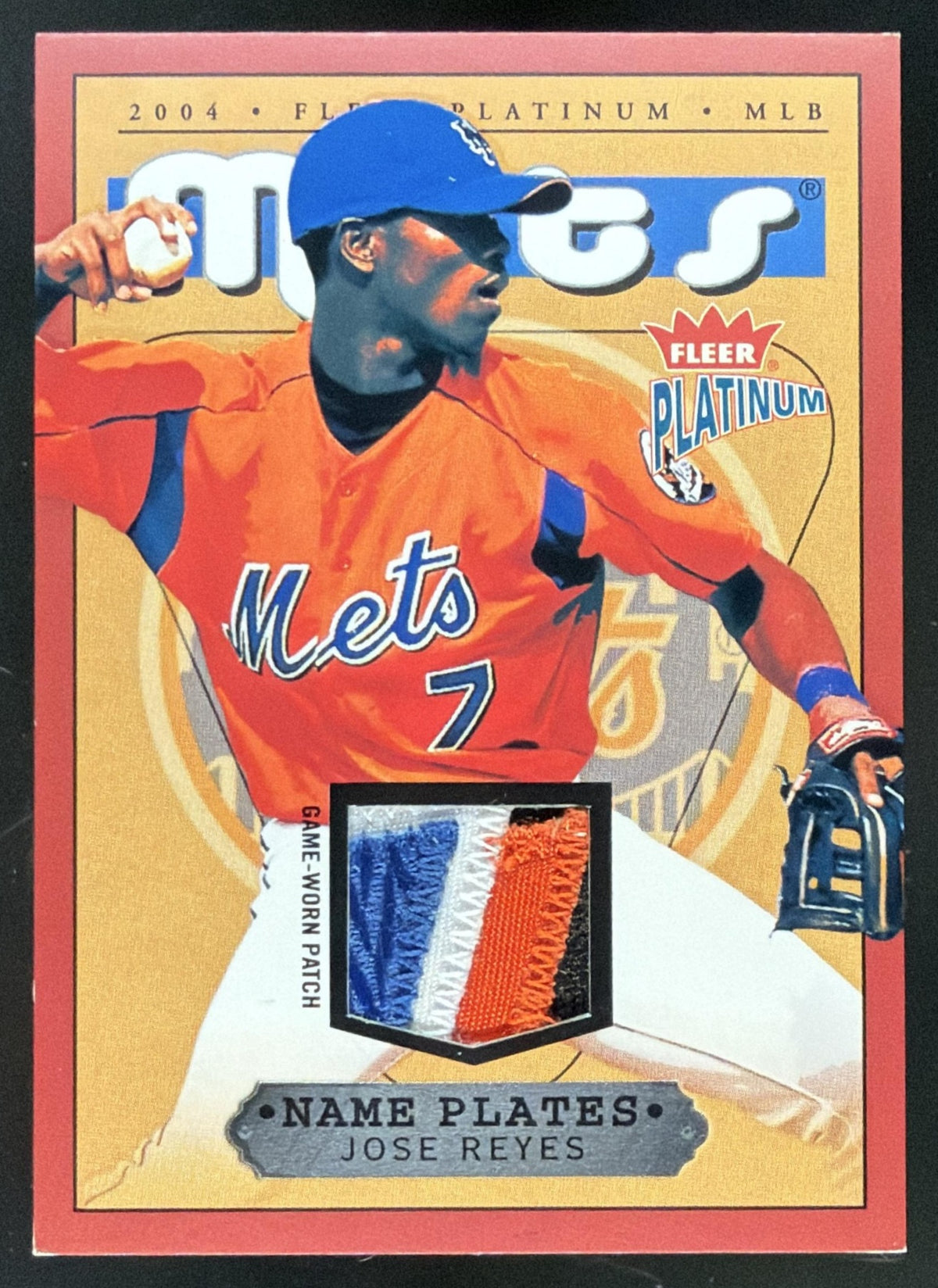 2004 Fleer Platinum Nameplates Jose Reyes trading card