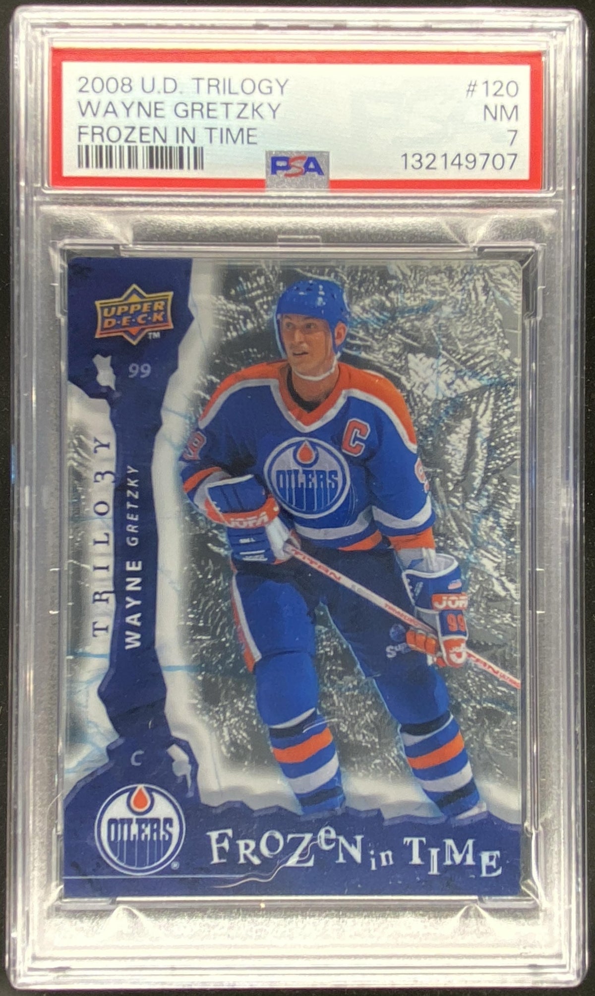 2008 Upper Deck Trilogy Wayne Gretzky #120 graded PSA 7 trading card
