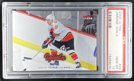 2006 Fleer Ultra Jarome Iginla #29 graded PSA 10 trading card