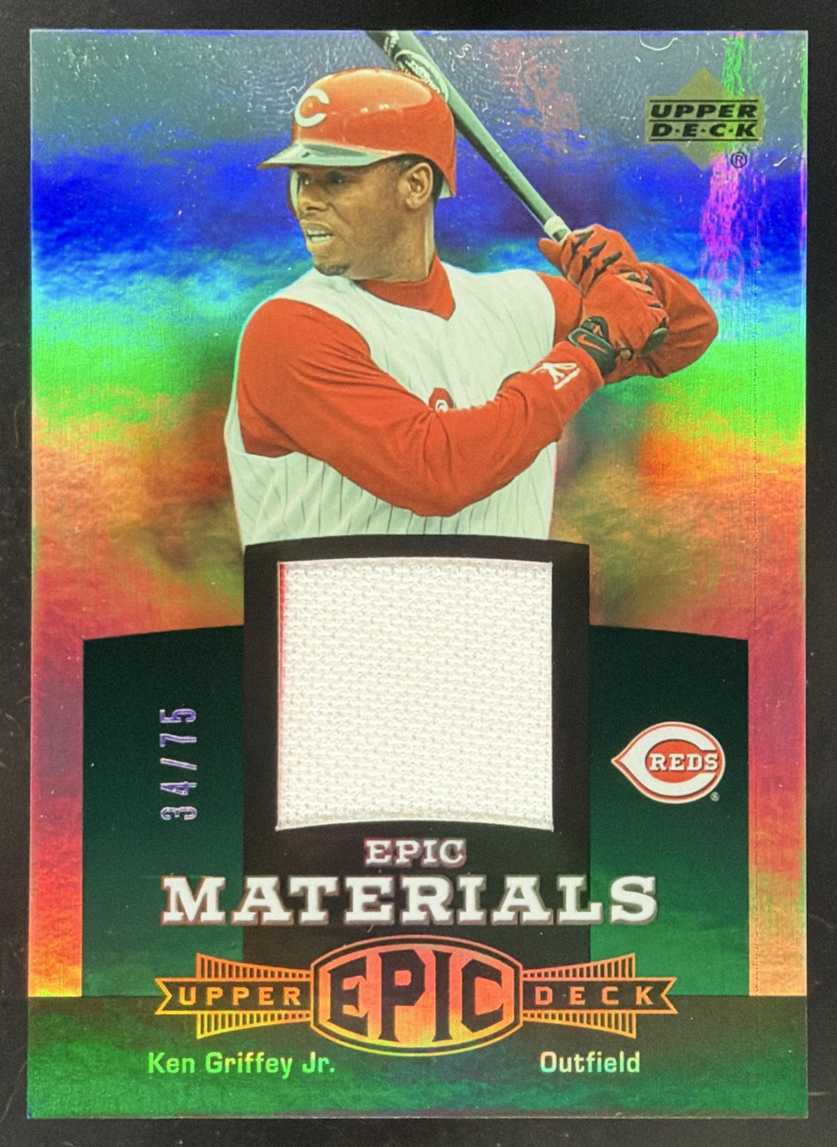2006 Upper Deck Epic Materials Green Ken Griffey Jr. trading card