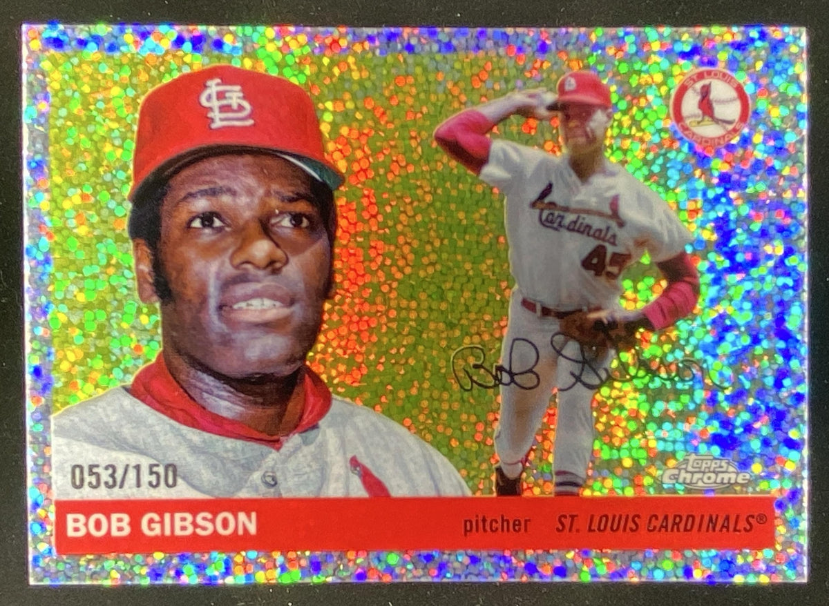 2025 Topps Chrome Platinum Anniversary Bob Gibson #408 trading card
