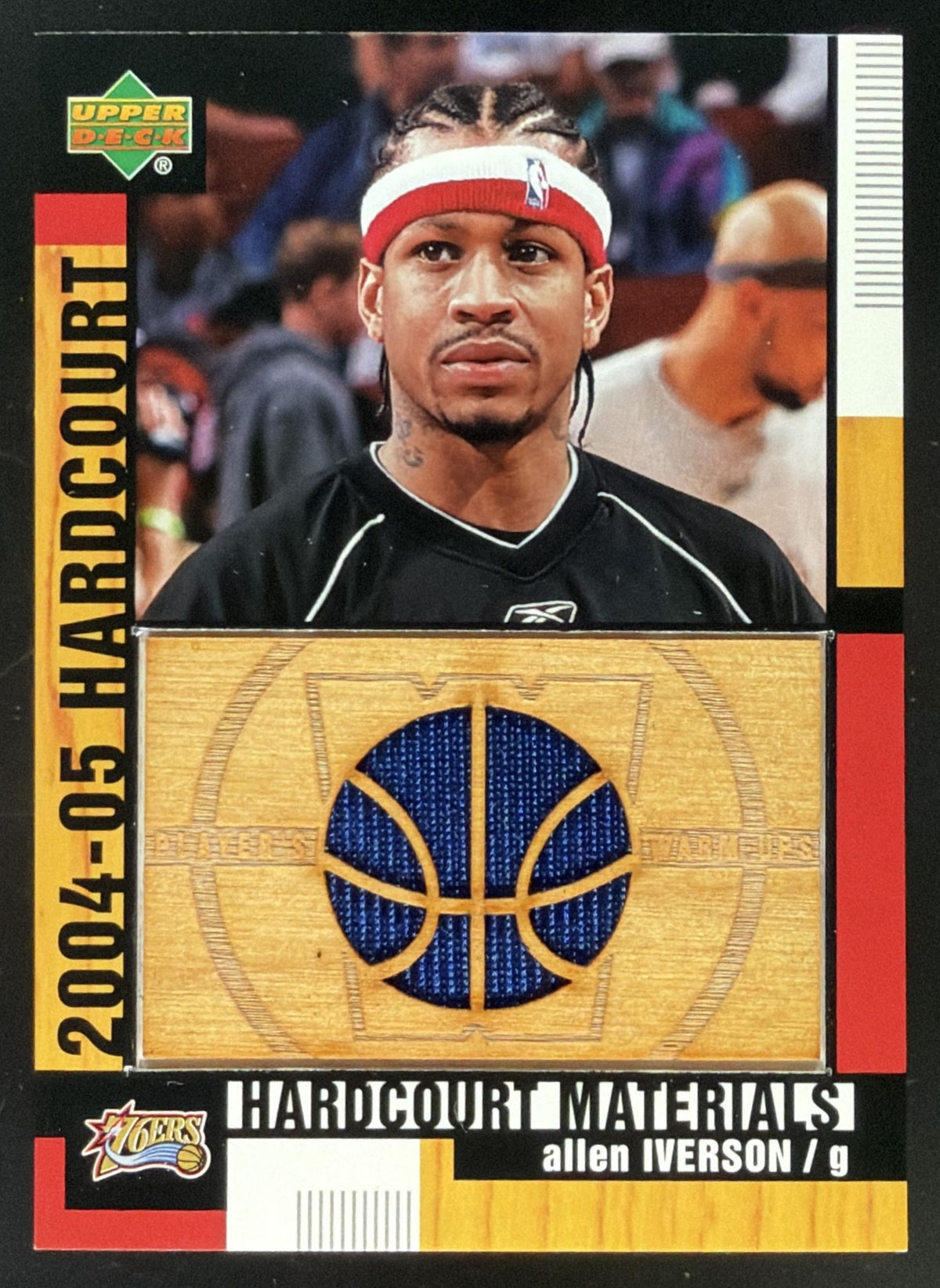 2004-05 Upper Deck Hardcourt Materials Allen Iverson trading card