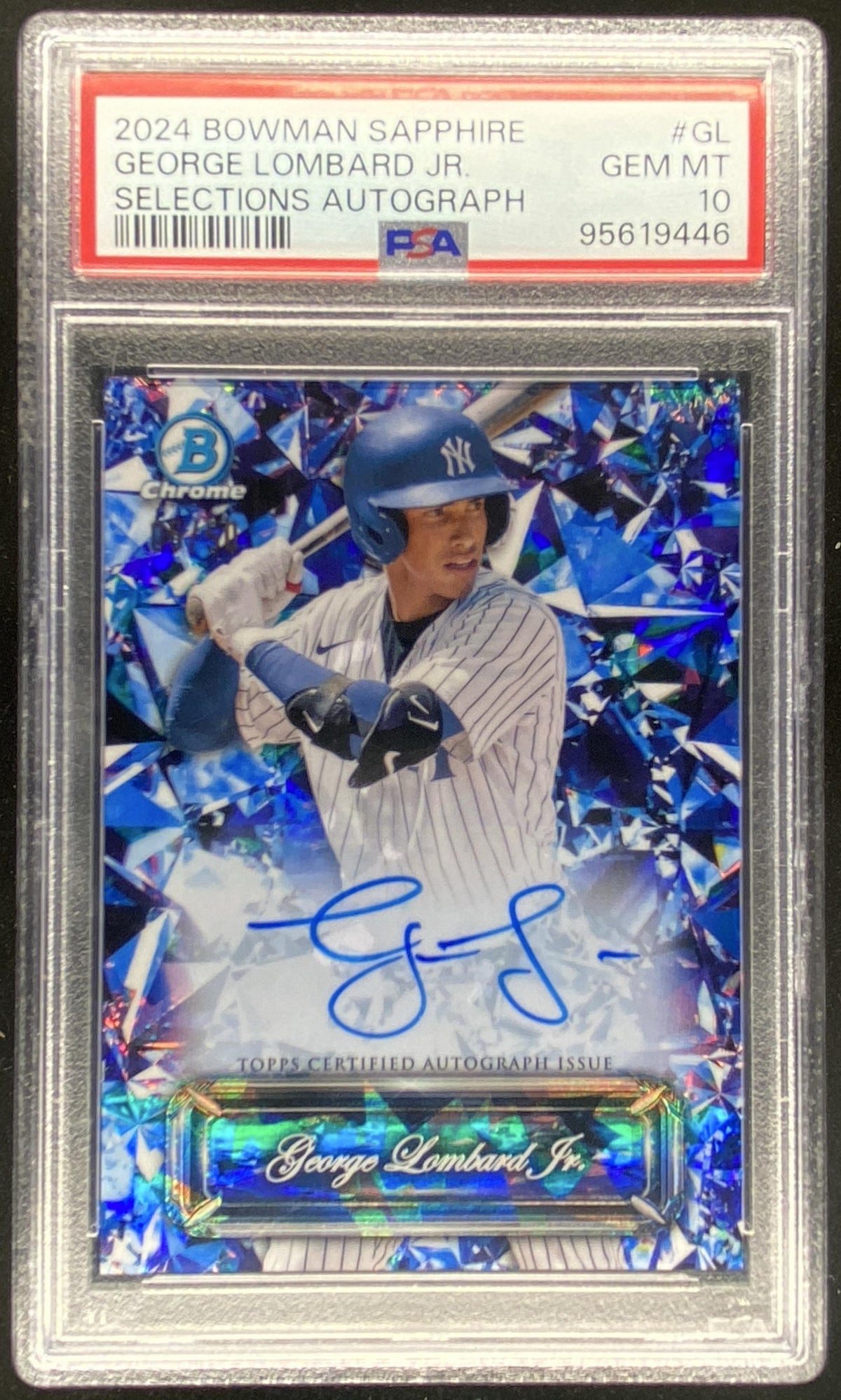 2024 Bowman Sapphire George Lombard Jr. graded PSA 10 trading card