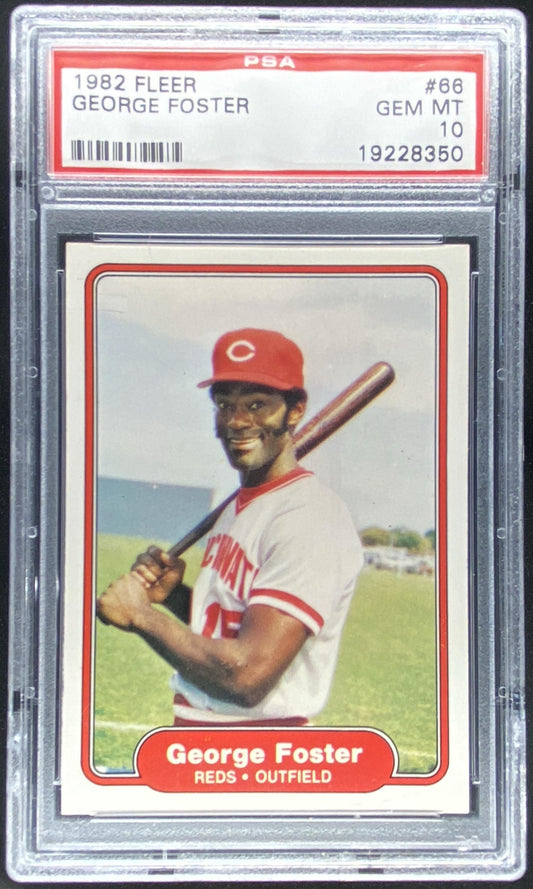 1982 Fleer George Foster #66 graded PSA 10 trading card