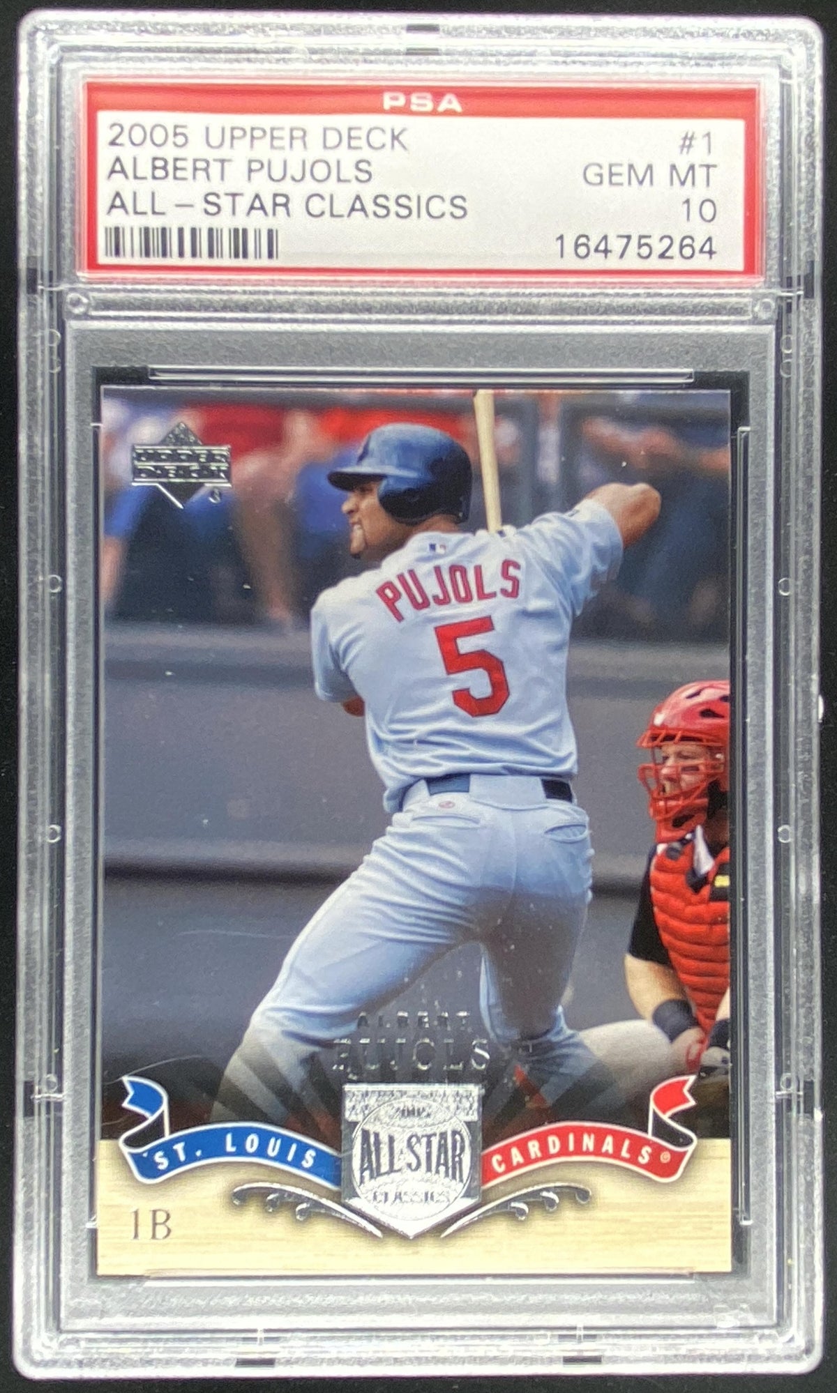 2005 Upper Deck All-Star Classics Albert Pujols #1 graded PSA 10 trading card