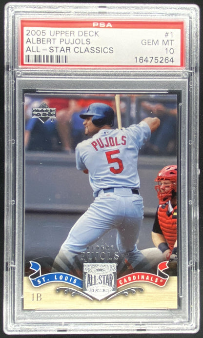 2005 Upper Deck All-Star Classics Albert Pujols #1 graded PSA 10 trading card