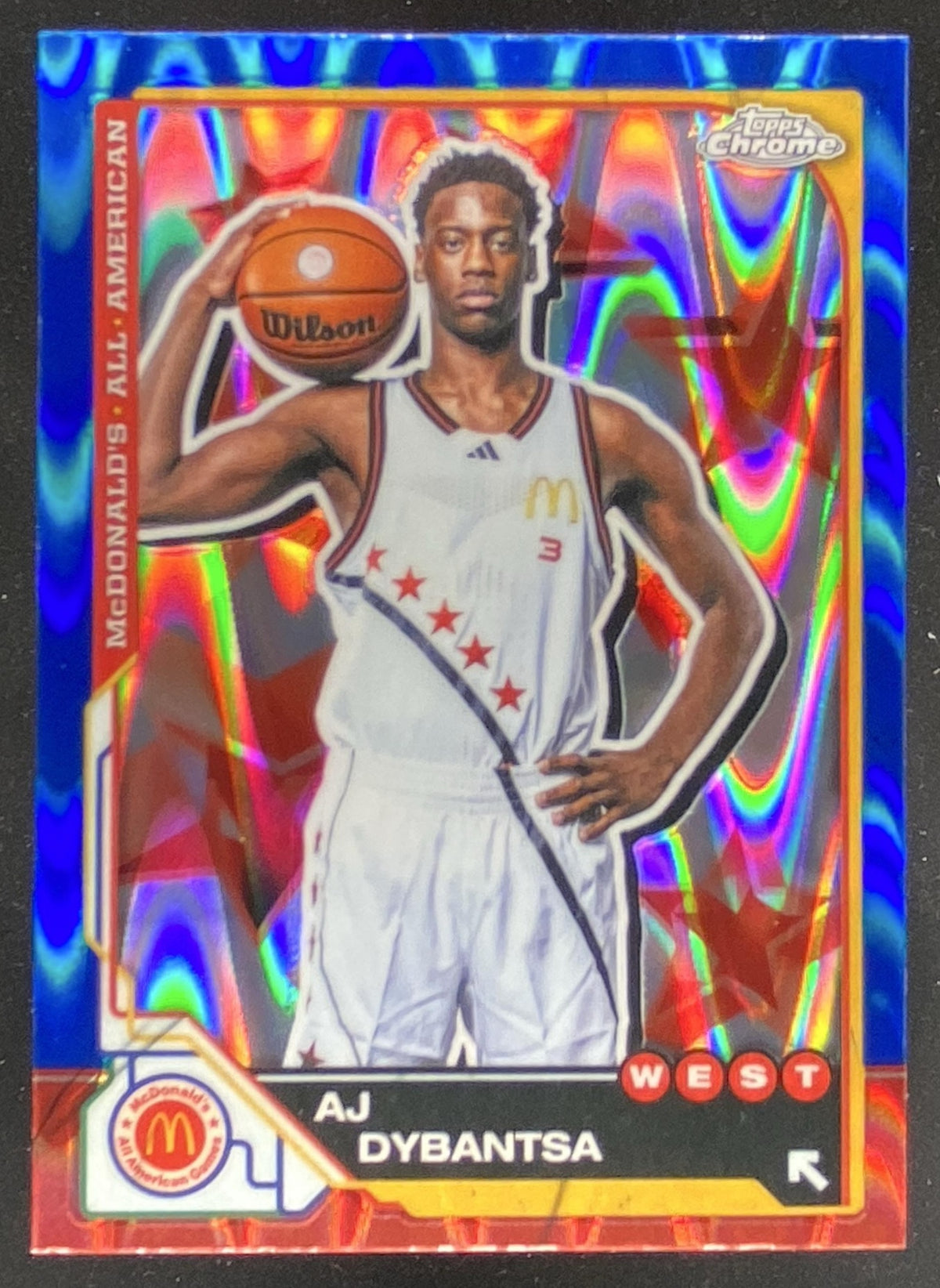 2025 Topps Chrome McDonald's All-American AJ Dybantsa trading card