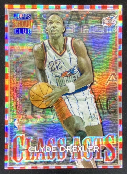 1996 Topps Stadium Club Clyde Drexler / Hakeem Olajuwon #CA7 trading card