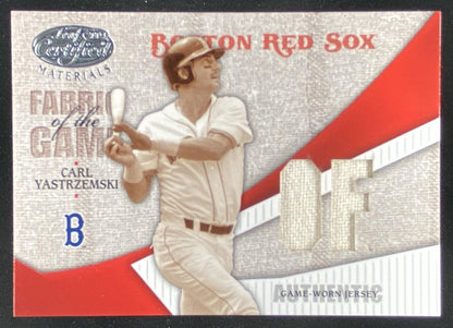2004 Leaf Certified Materials Carl Yastrzemski trading card