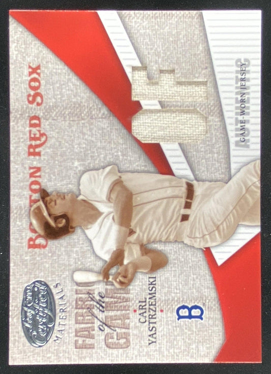 2004 Leaf Certified Materials Carl Yastrzemski trading card