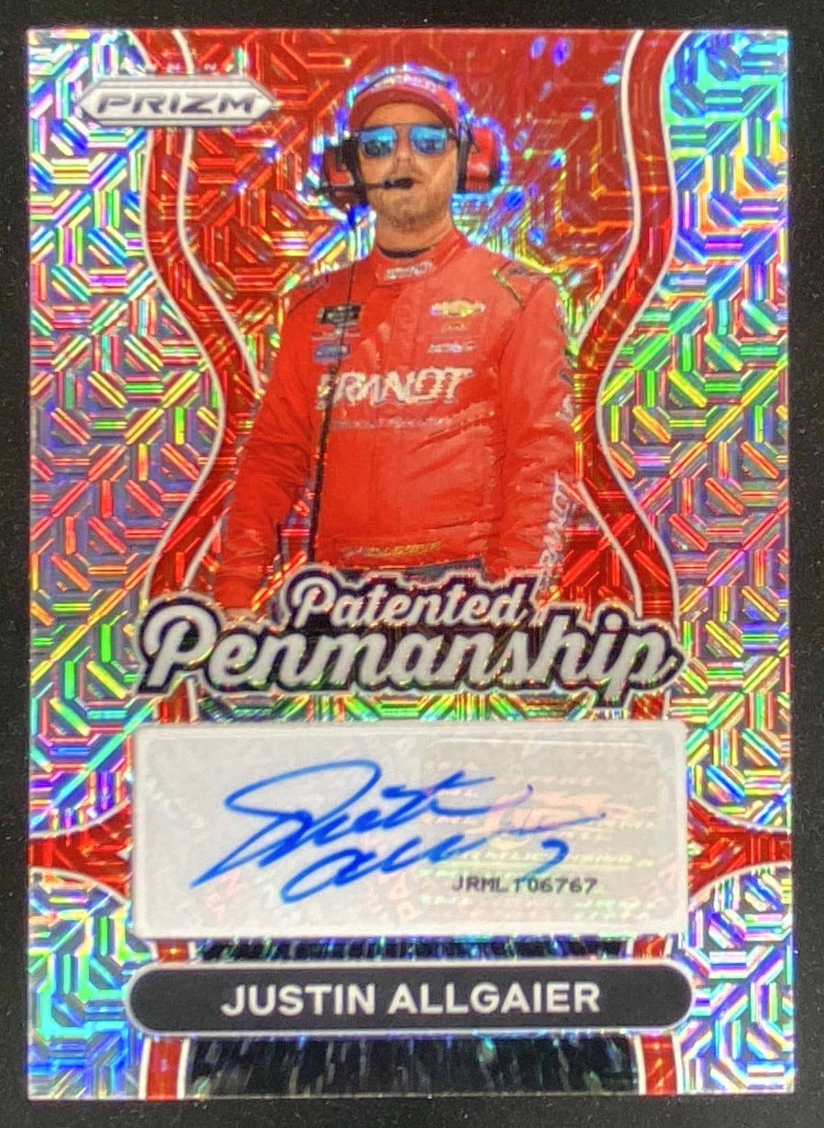 2025 Panini Prizm Racing Justin Allgaier trading card