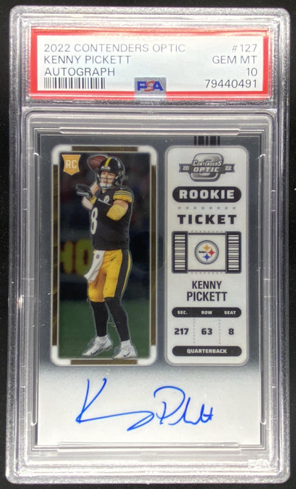 2022 Panini Contenders Optic Kenny Pickett #127 graded PSA 10 trading card