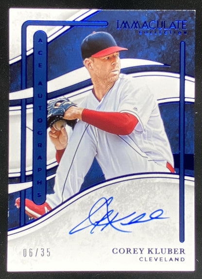 2026 Panini Immaculate Collection Corey Kluber #AA-CK trading card
