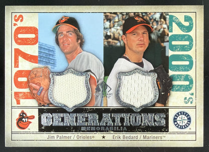 2008 SP Legendary Cuts Generations Jim Palmer / Erik Bedard trading card