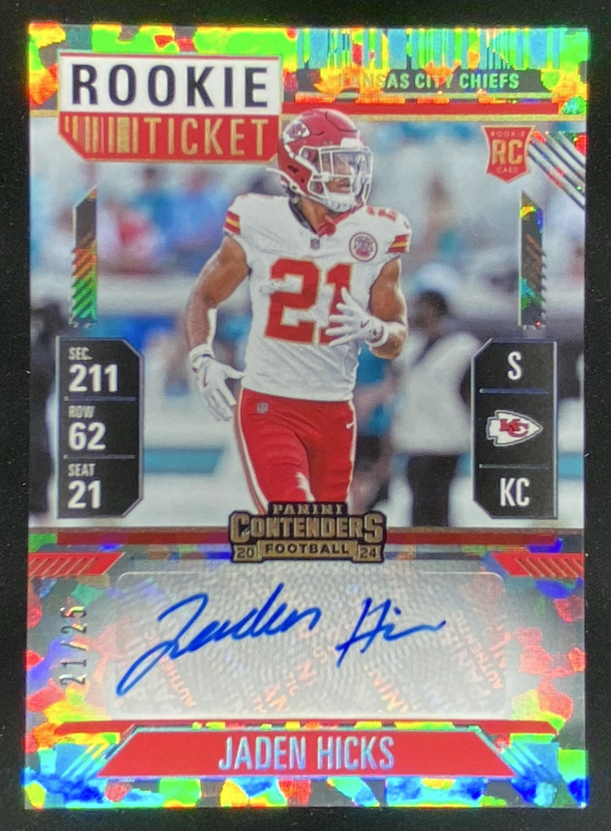 2024 Panini Contenders Jaden Hicks trading card