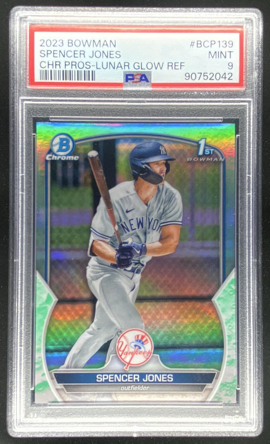 2023 Bowman Chrome Spencer Jones #BCP-139 graded PSA 9 trading card