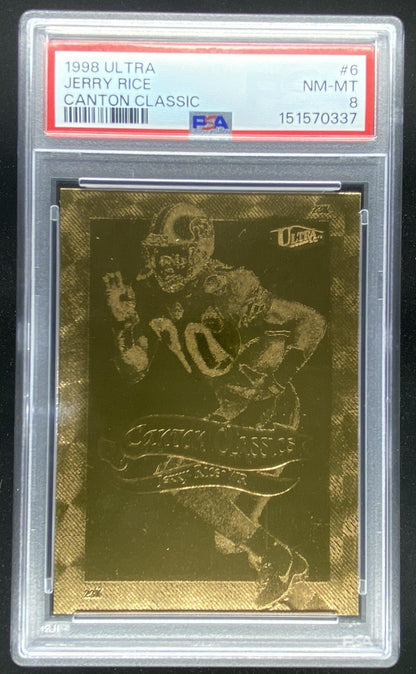1996 Fleer Ultra Jerry Rice #6 graded PSA 8 trading card