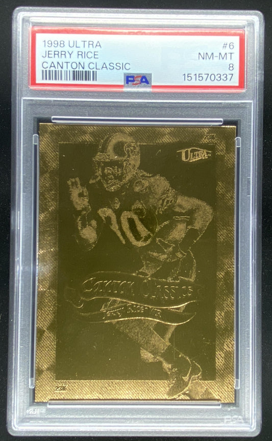 1996 Fleer Ultra Jerry Rice #6 graded PSA 8 trading card