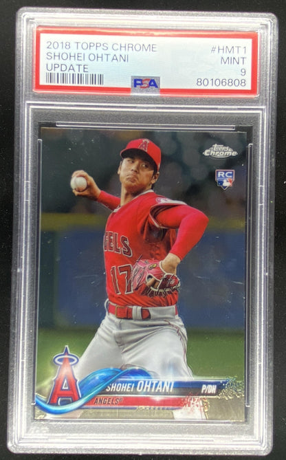 2018 Topps Chrome Update Shohei Ohtani #HMT1 graded PSA 9 trading card