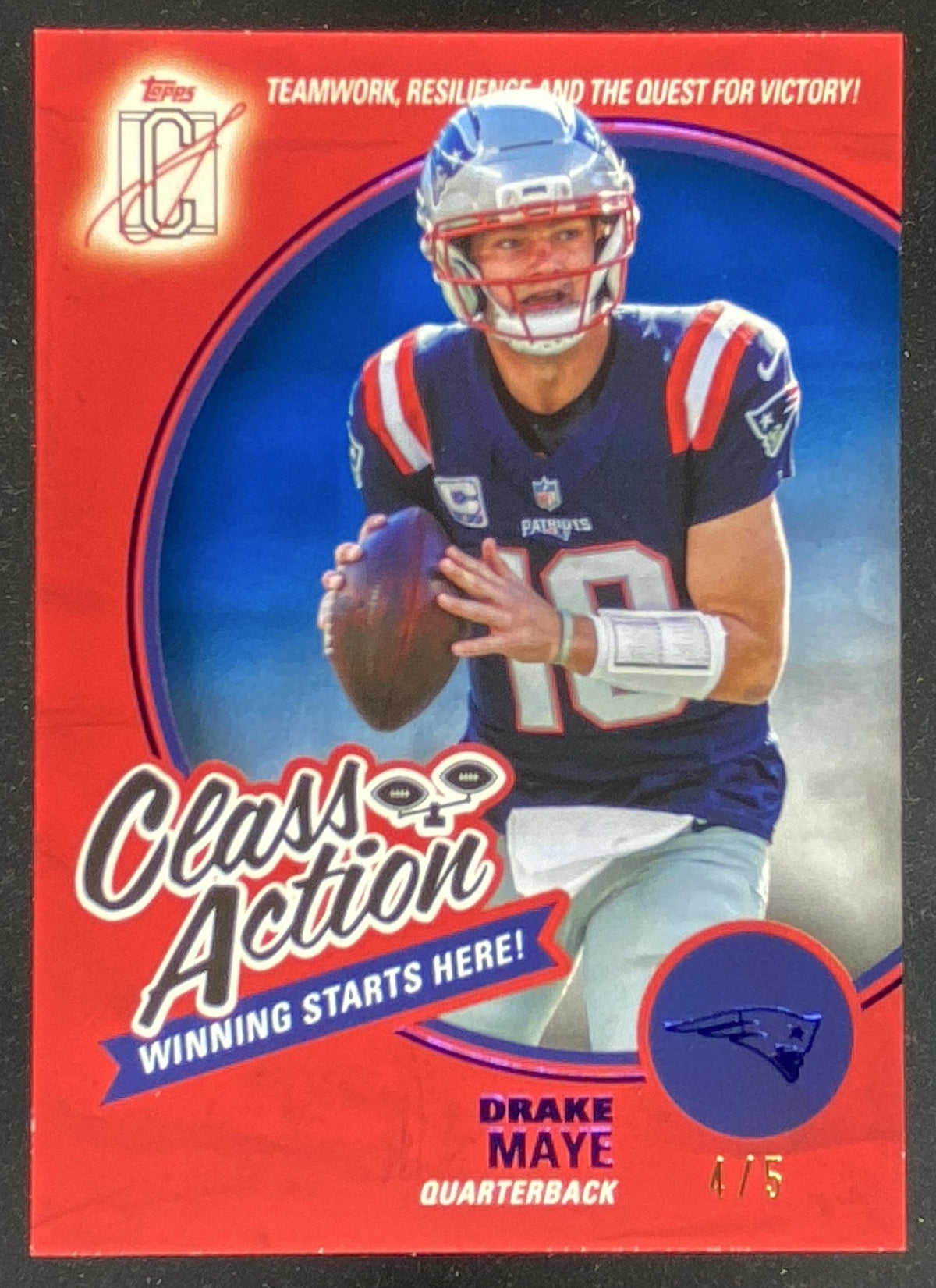 2025 Topps Signature Class Drake Maye #CA-22 trading card