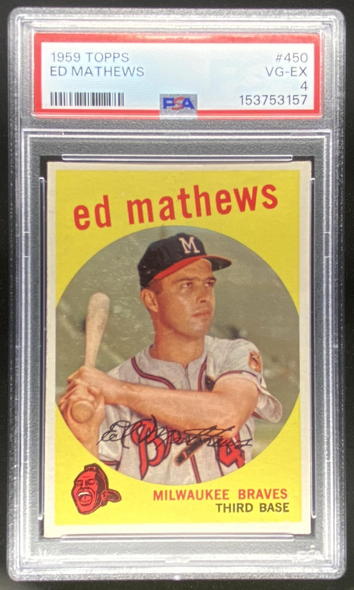 1959 Topps Ed Mathews #450 graded PSA 4 trading card