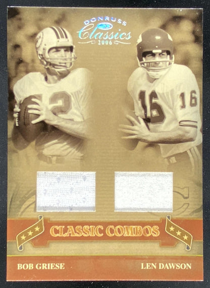 2006 Donruss Classics Bob Griese / Len Dawson #CC-2 trading card